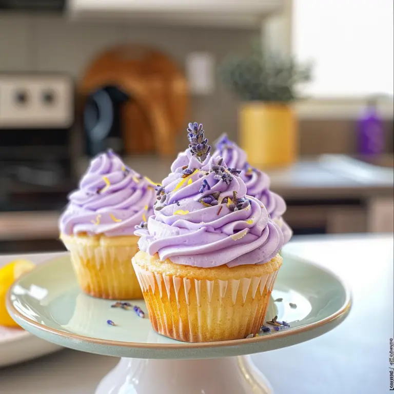 Lemon Lavender Cupcakes for Mother's Day