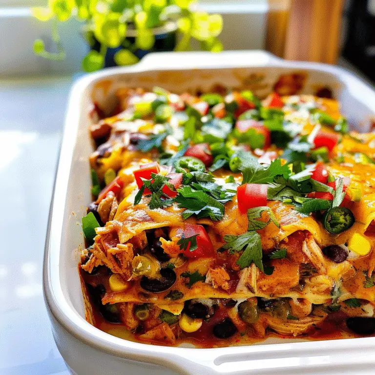 Chicken Enchilada Casserole Dish