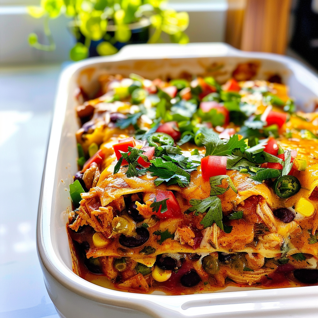 Chicken Enchilada Casserole Dish