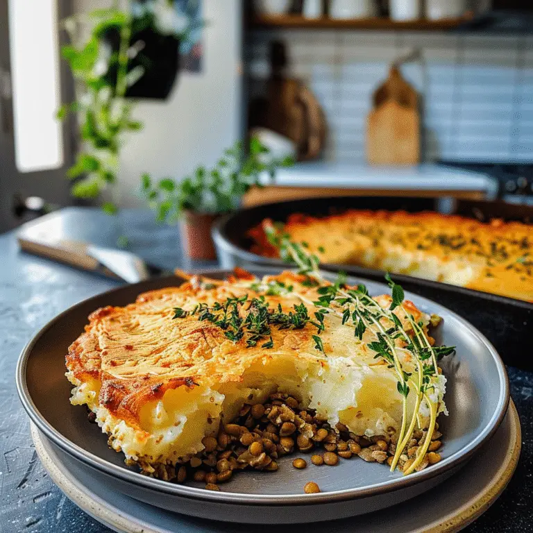 Lentil Shepherd's Pie on a Plate