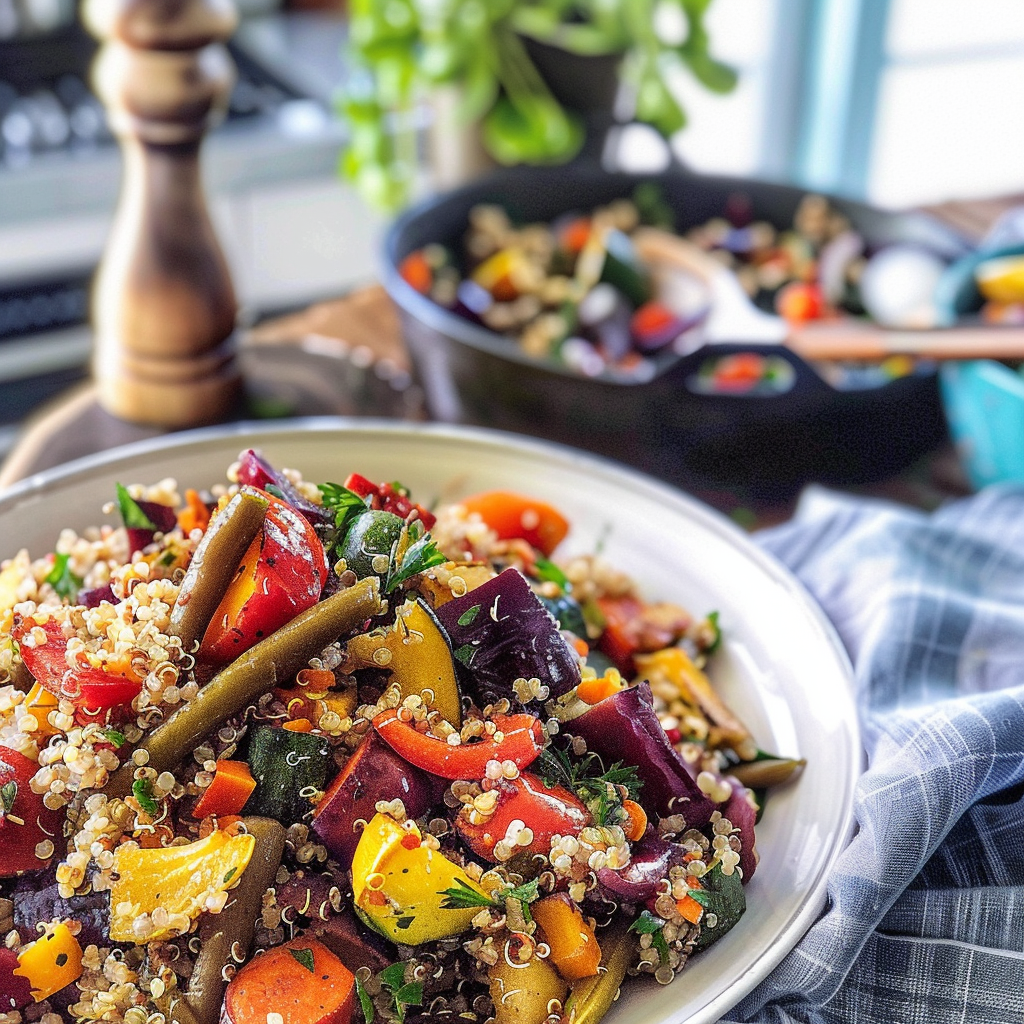 Roasted Vegetable Quinoa Salad for Memorial Day