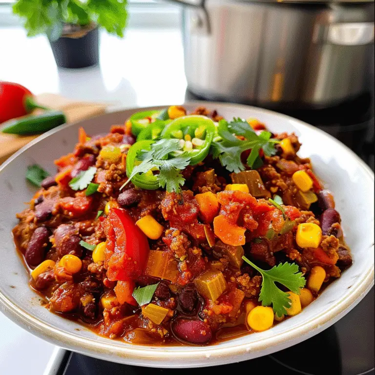 Hearty Vegetarian Chili Bowl