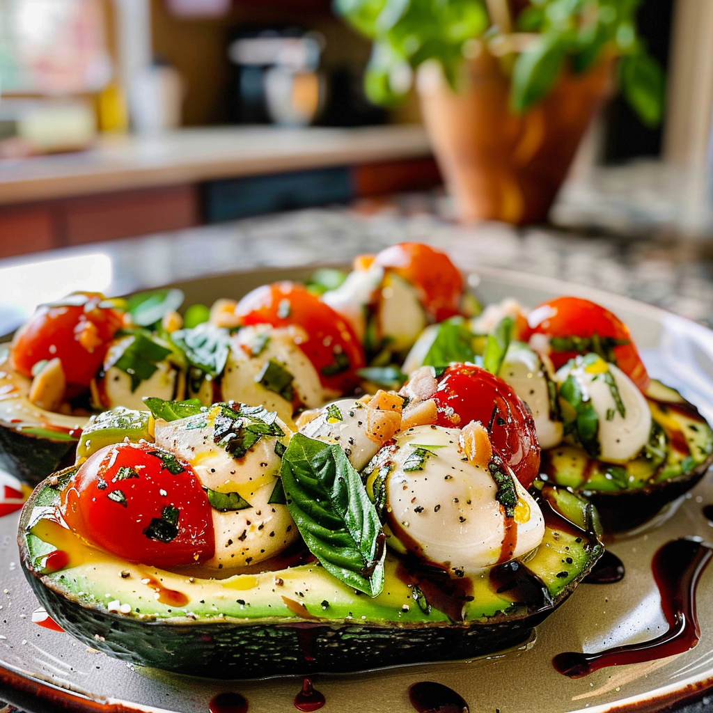 Caprese Stuffed Avocados