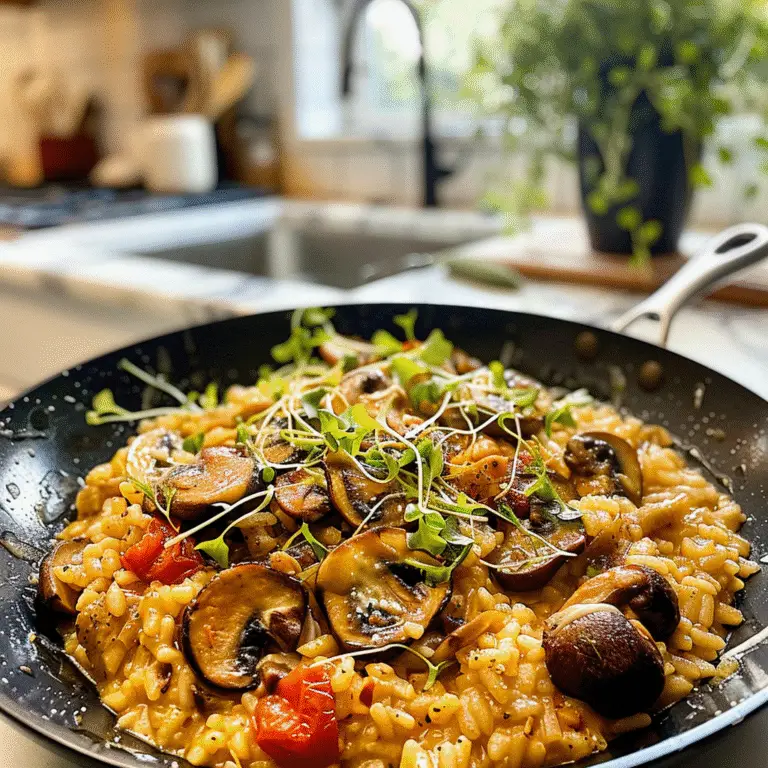 Delicious Mushroom Risotto Dish