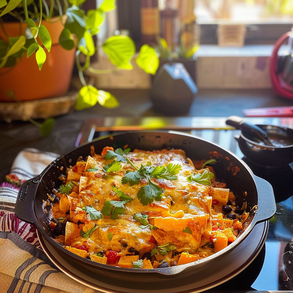 Sweet Potato Black Bean Enchiladas
