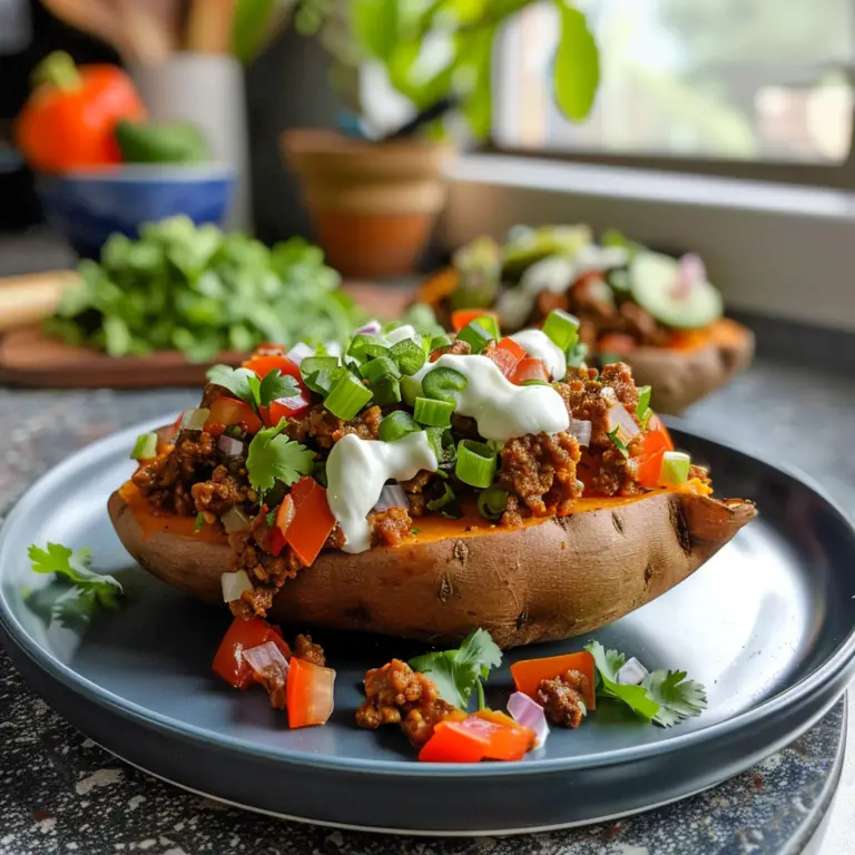 Taco Stuffed Sweet Potatoes