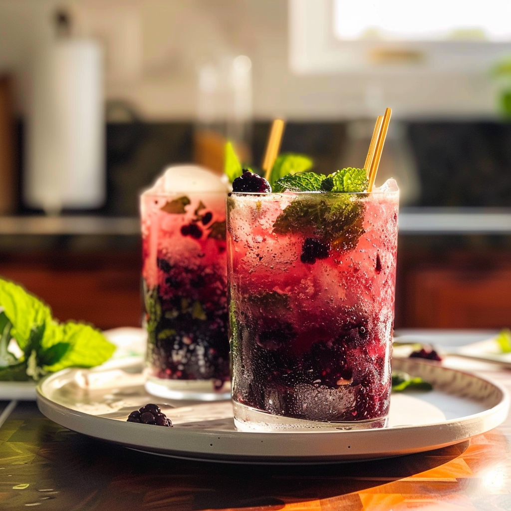 Memorial Day Blackberry Mojito Mocktail