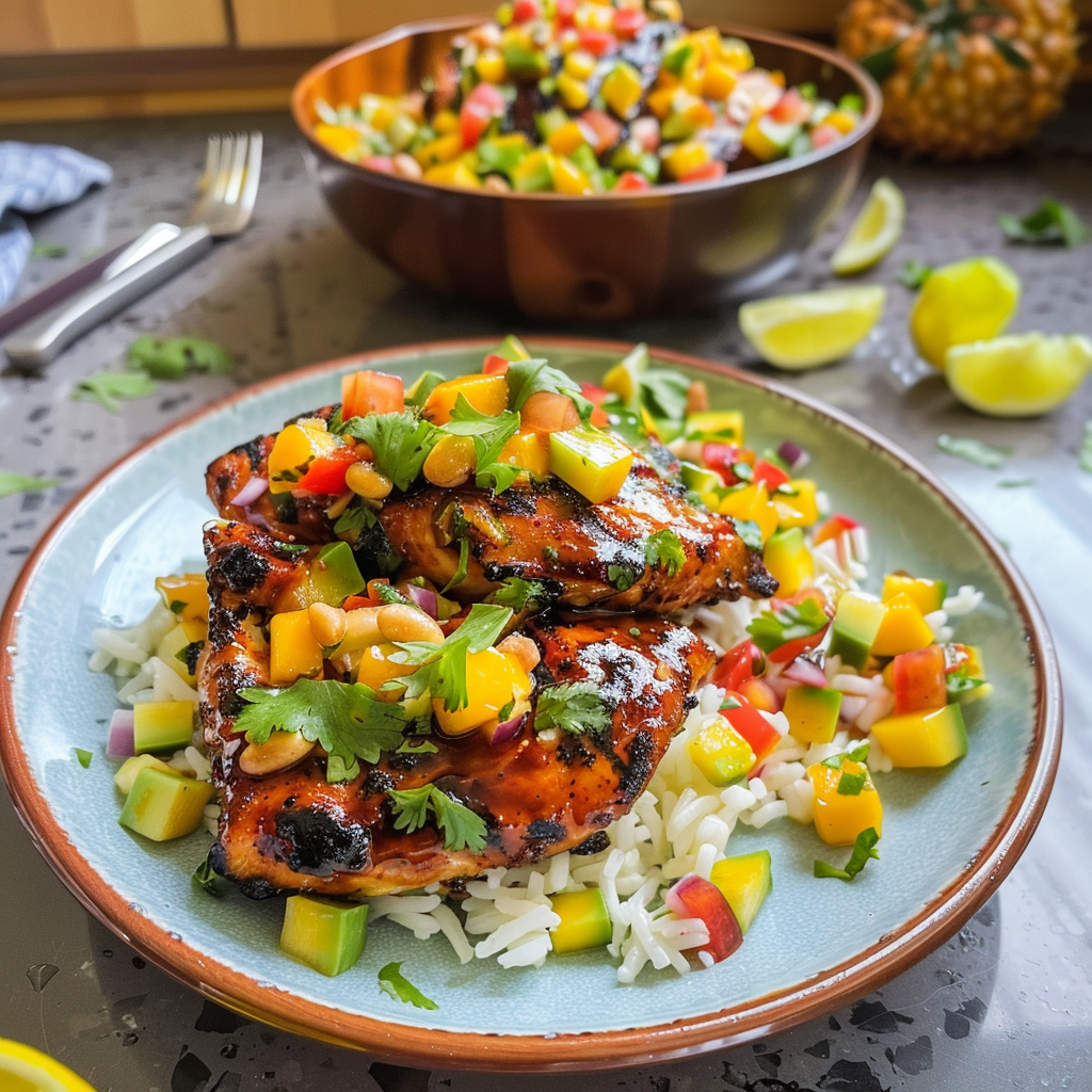 Mango Salsa Chicken Dish