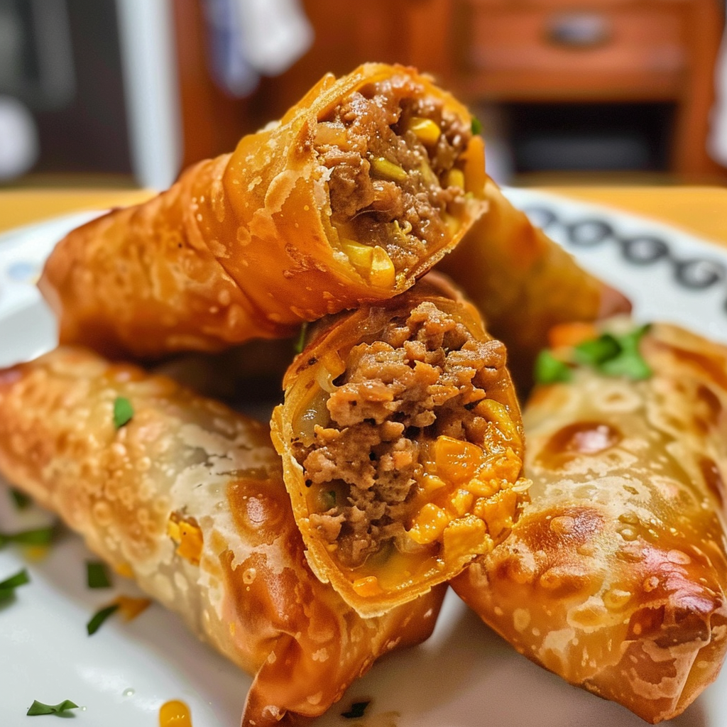 Fusion Taco Egg Rolls Deliciousness