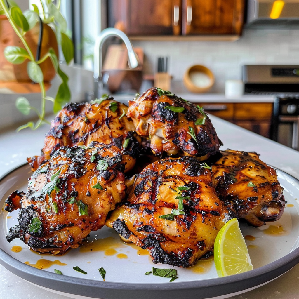 Grilled Boneless Chicken Thighs on the Grill