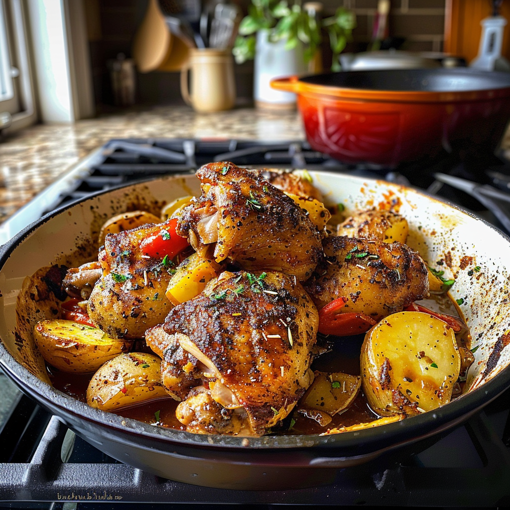 Cajun Chicken and Potatoes Dish