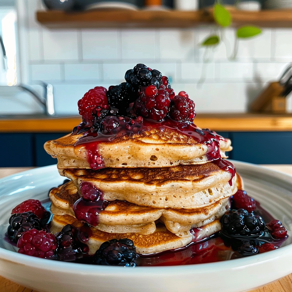 Mixed Berry Compote Pancakes