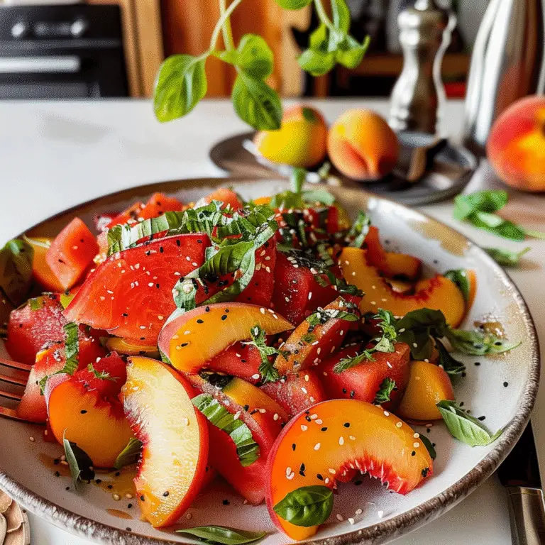 Peach Watermelon Salad
