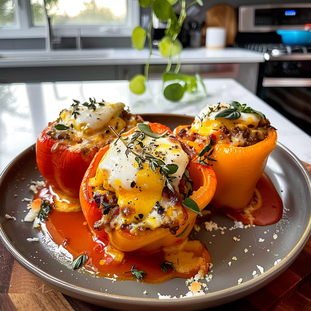 Breakfast Stuffed Peppers - A Colorful Morning Delight