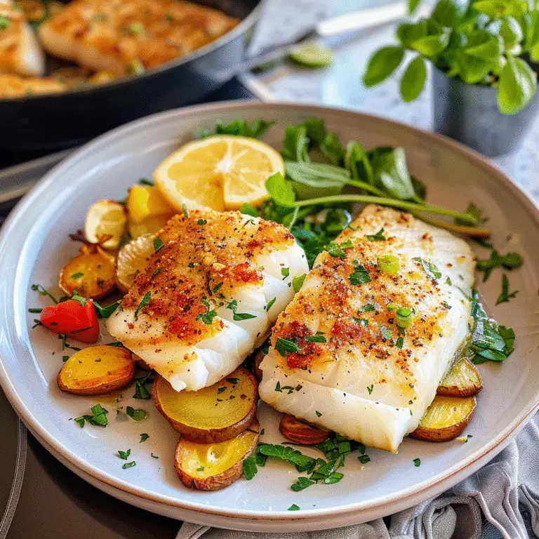 Lemon Herb Cod Dish