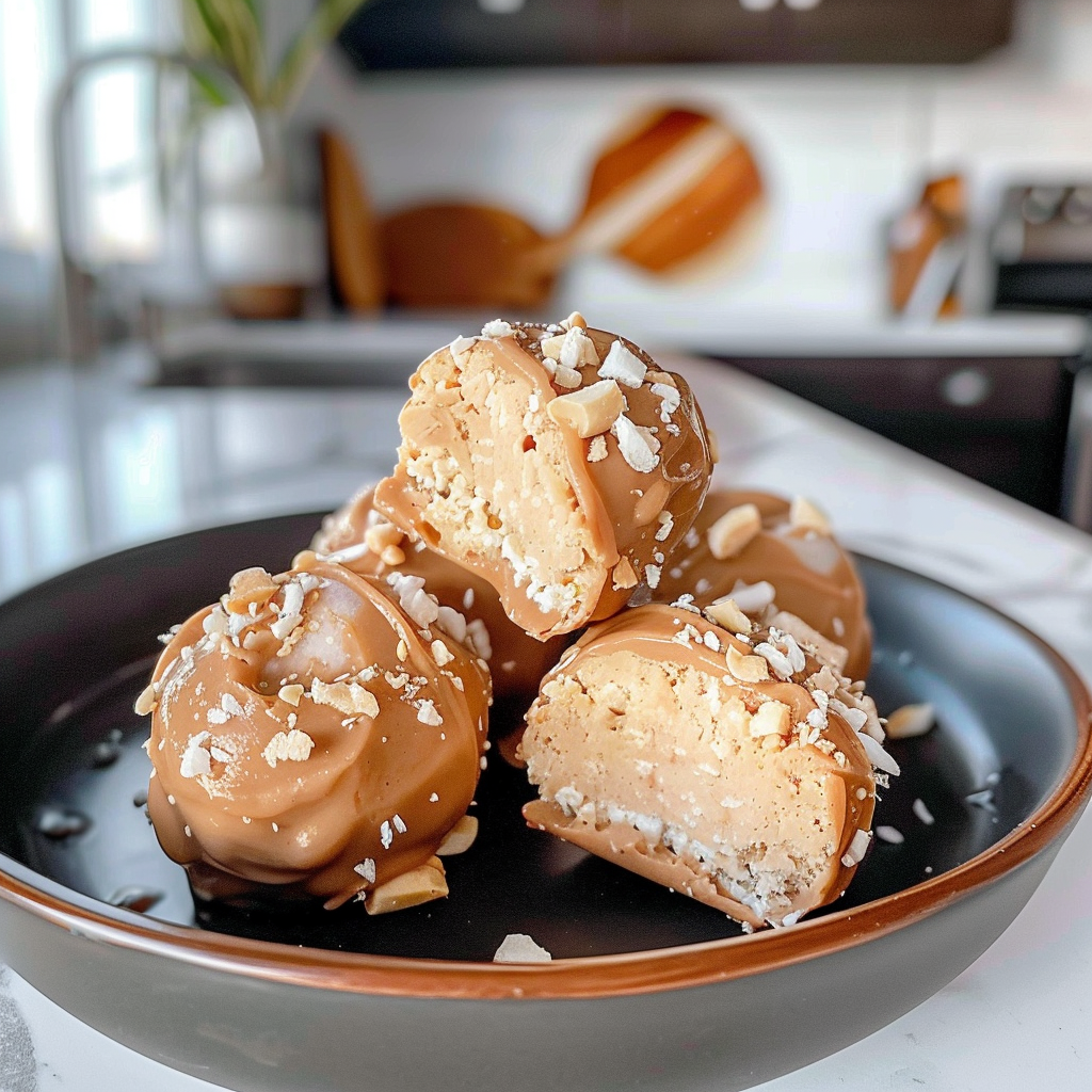 Frozen Greek Yogurt Peanut Butter Bites