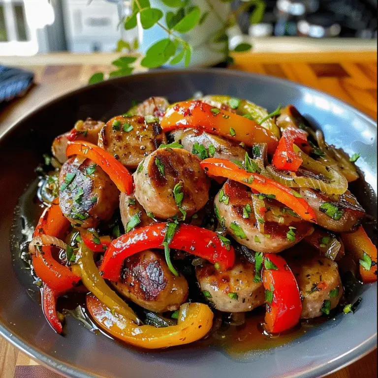 Sausage and Peppers Dish