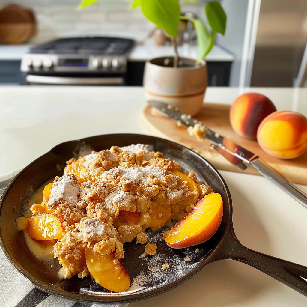 Fresh Peach Crumble Dessert