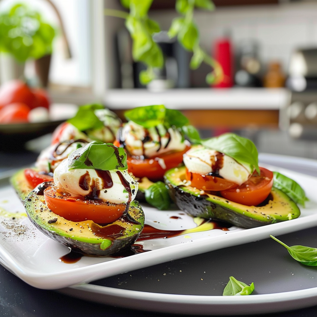 Caprese Stuffed Avocados