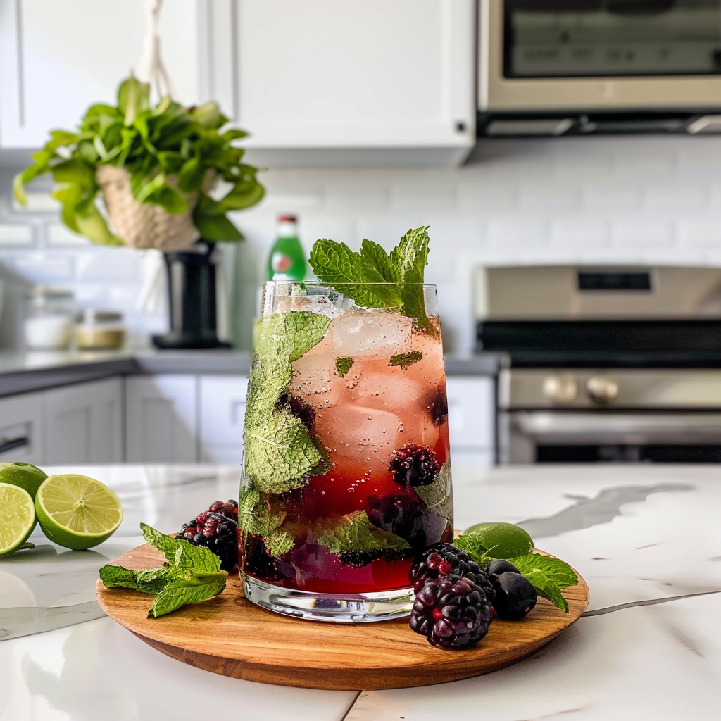 Blackberry Mojito Mocktails for Memorial Day