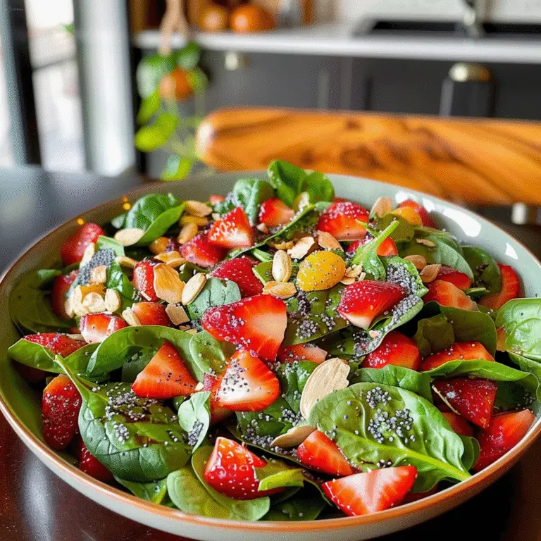 Strawberry Spinach Salad with Poppy Seed Dressing
