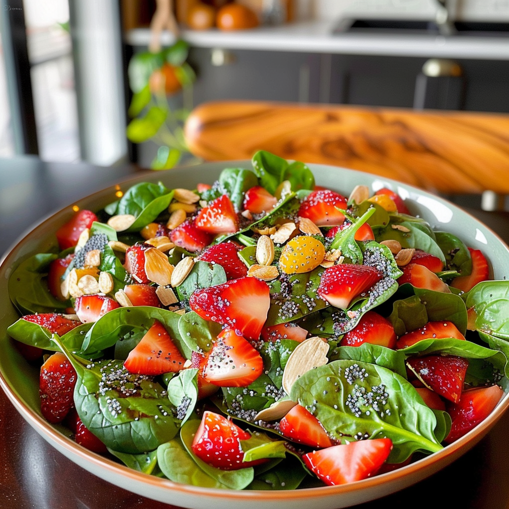 Strawberry Spinach Salad with Poppy Seed Dressing
