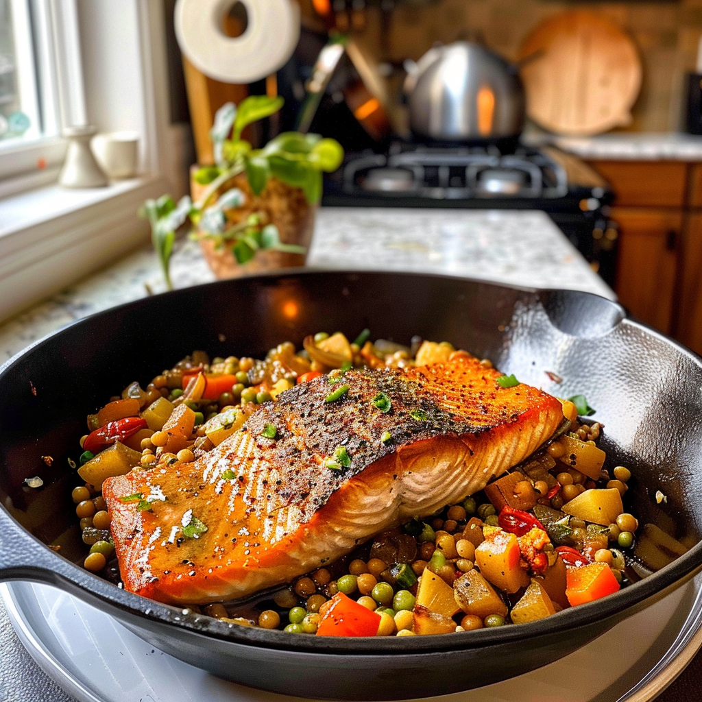 Mediterranean Salmon Dish