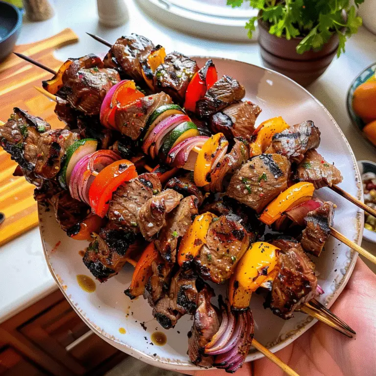 Delicious Grilled Steak Kebabs