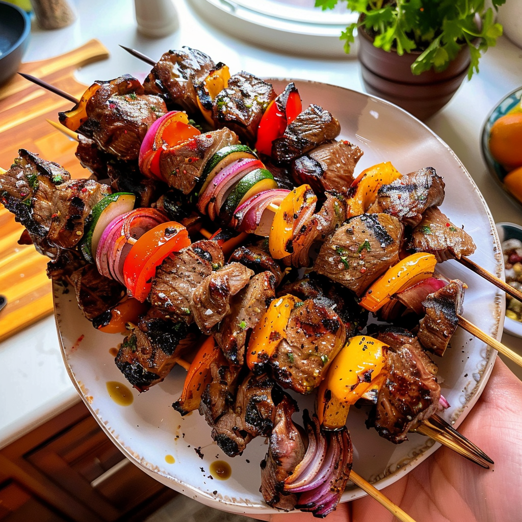 Delicious Grilled Steak Kebabs