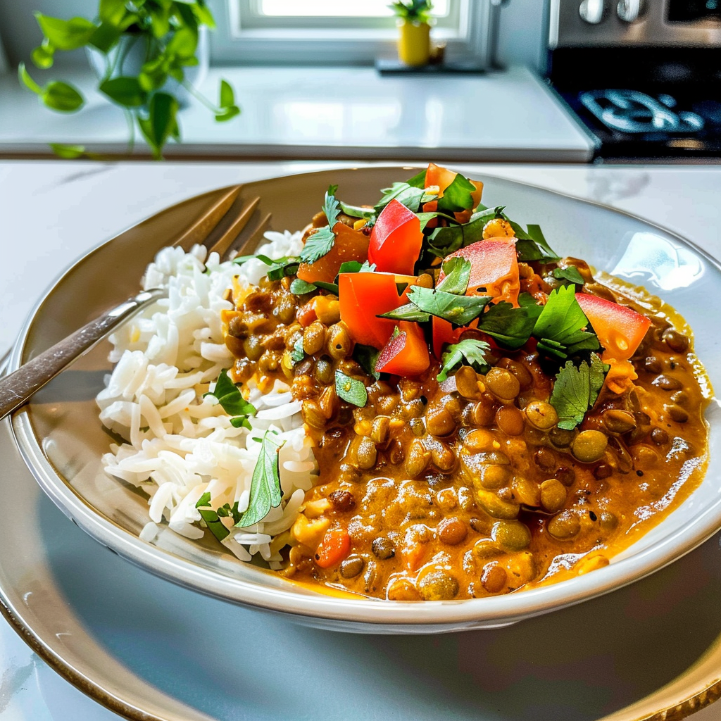 Coconut Curry Lentils Dish