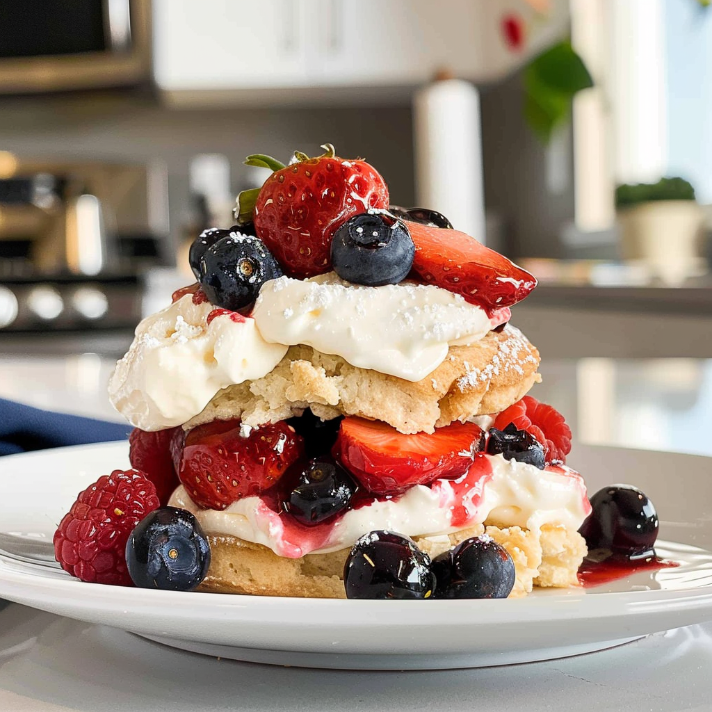 Delicious Mixed Berry Shortcake Dessert