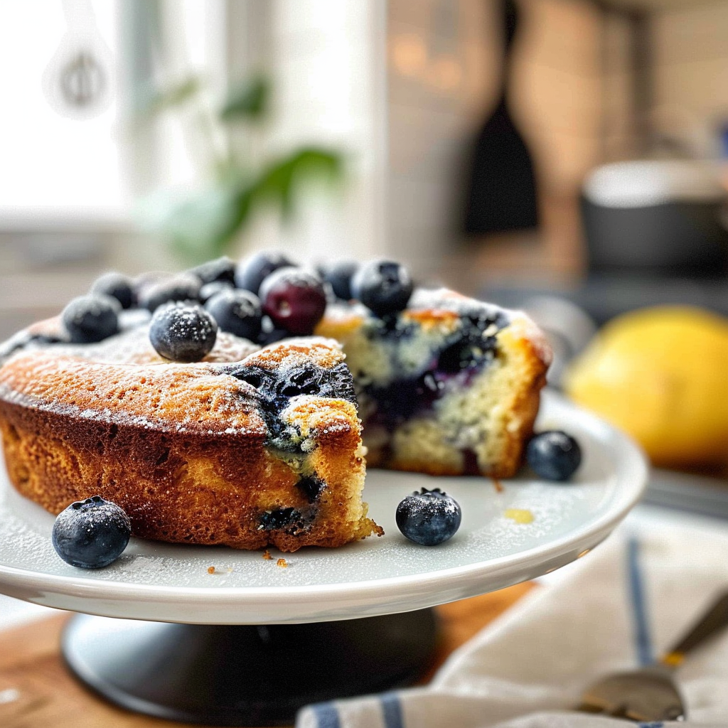 Lemon Blueberry Yogurt Cake
