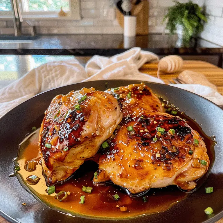Honey Mustard Chicken on a Plate