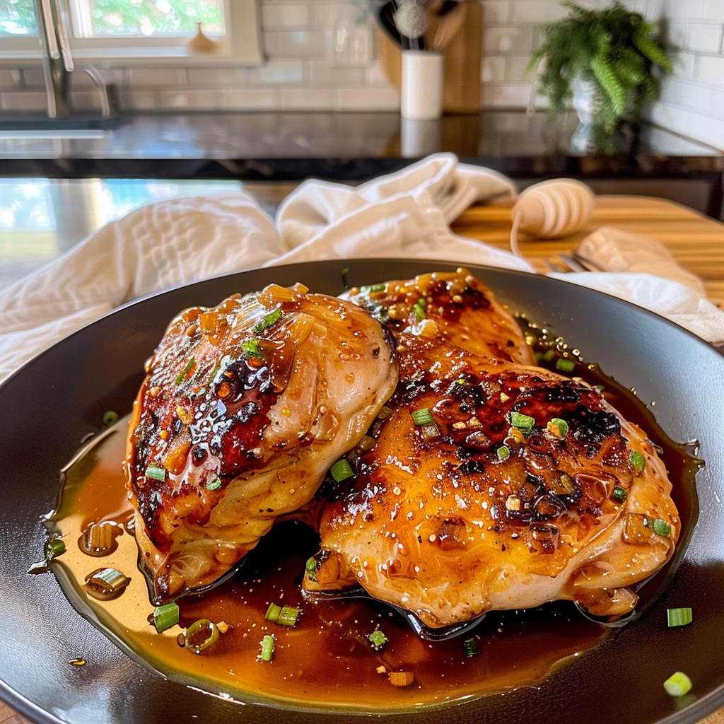 Honey Mustard Chicken on a Plate