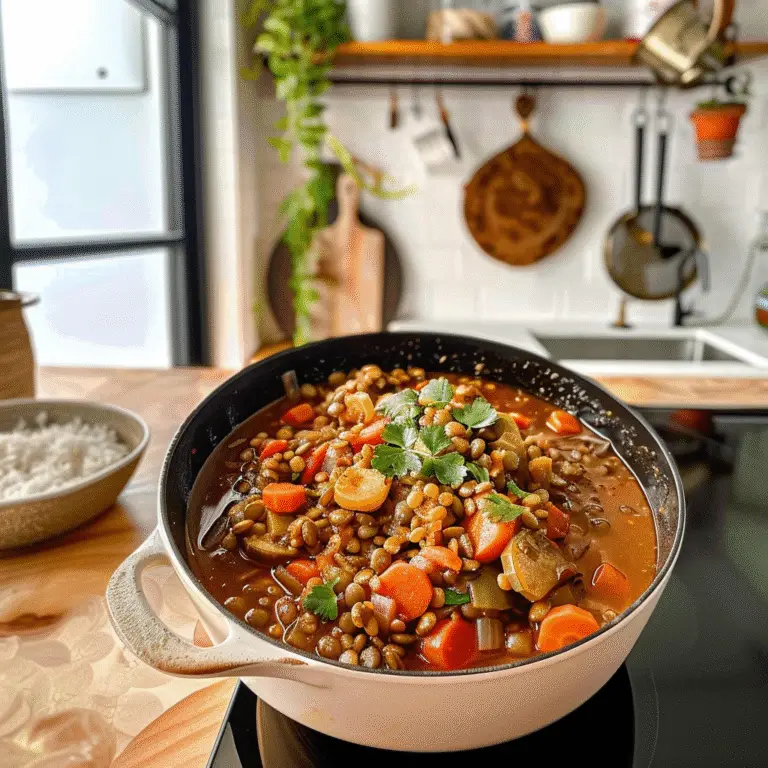 Lentil and Vegetable Stew Dish