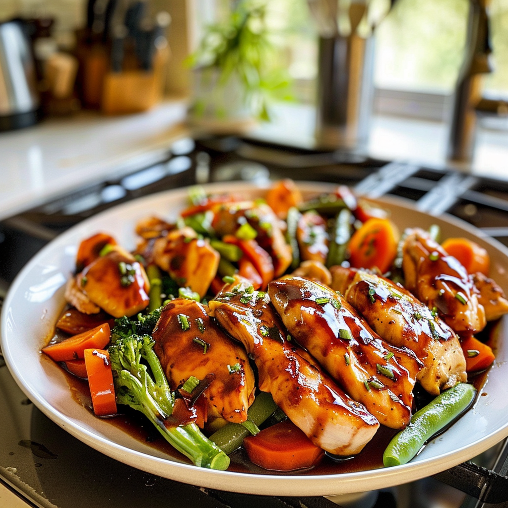Balsamic Chicken with Colorful Vegetables
