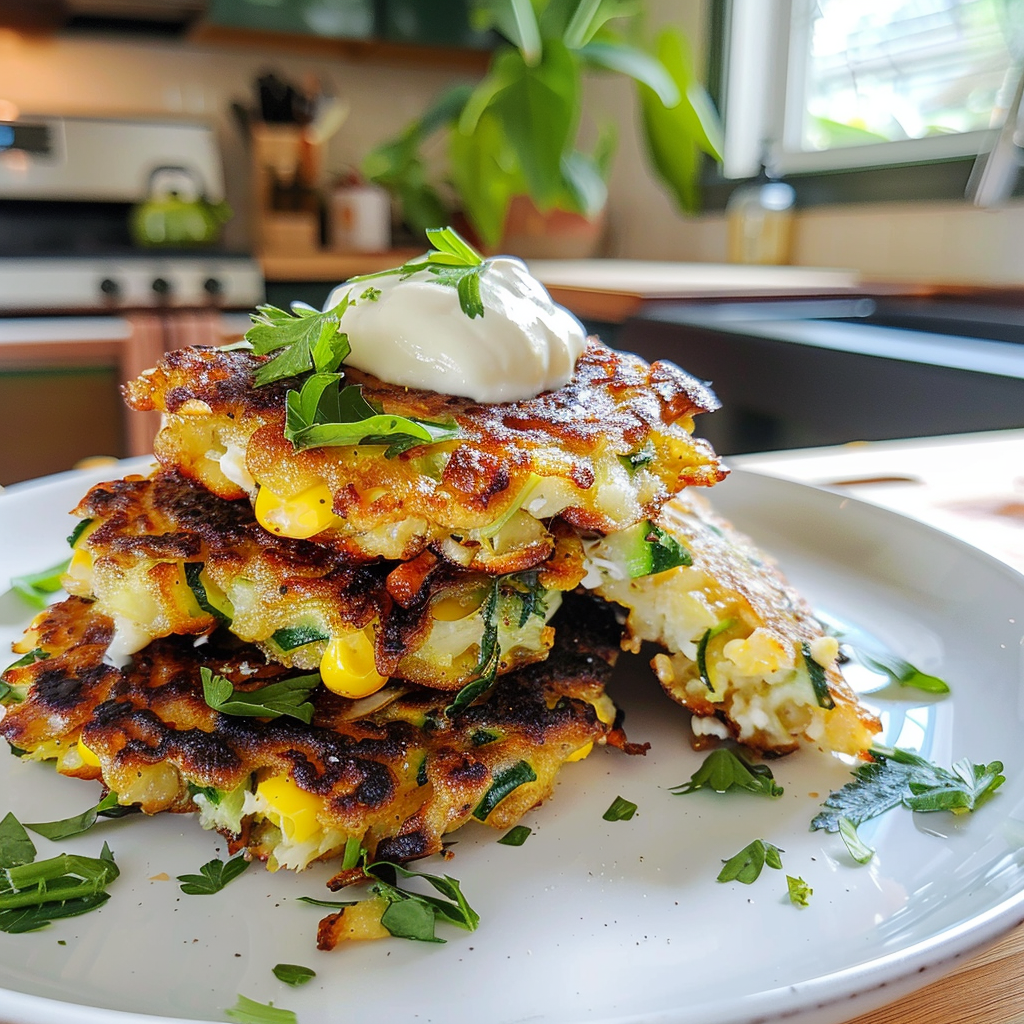 Corn Zucchini Fritters