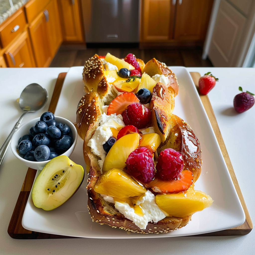 Ricotta Toast with Honey and Fruit