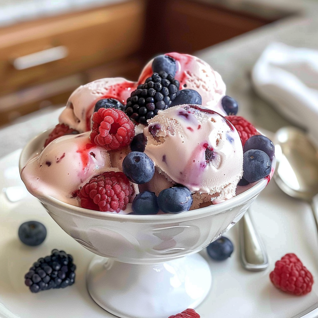 Memorial Day Berry Frozen Yogurt