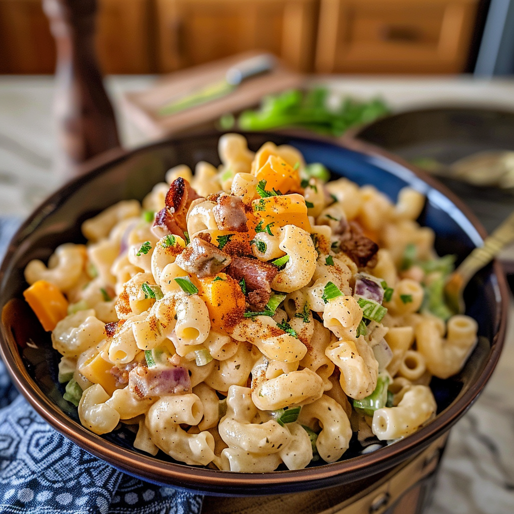 Loaded BBQ Macaroni Salad