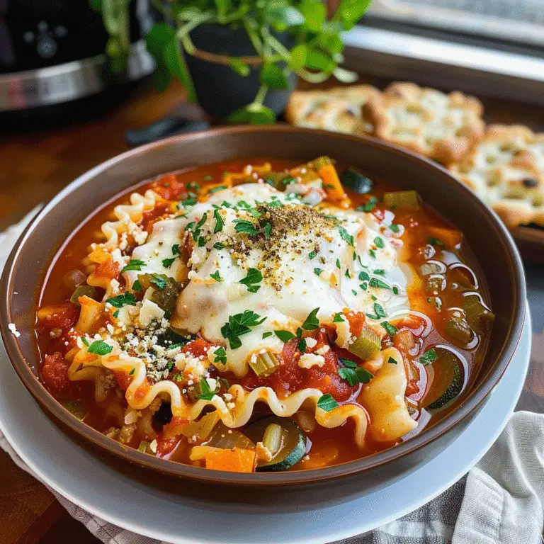 Vegetable Lasagna Soup