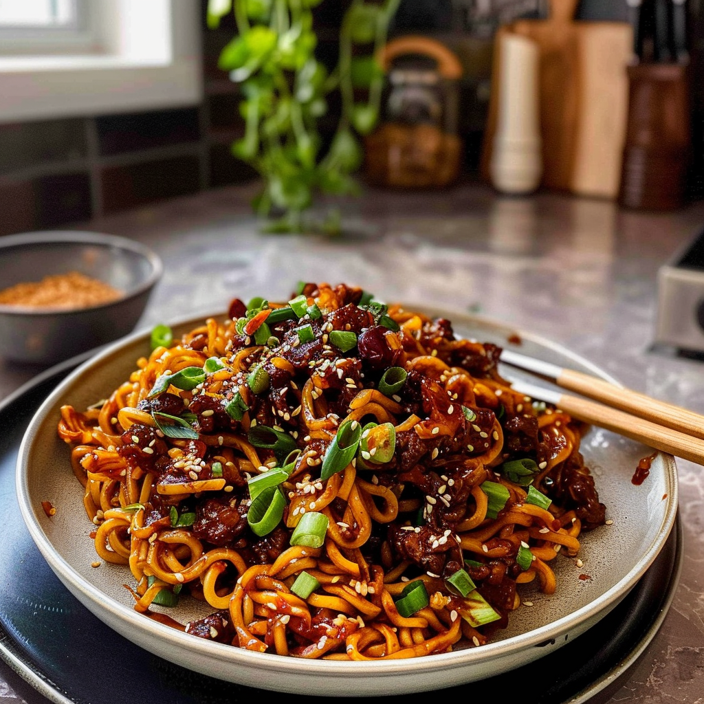 Chili Crisp Noodles Dish