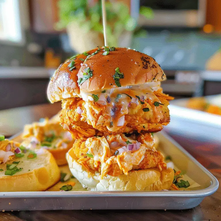 Buffalo Chicken Sliders Plated