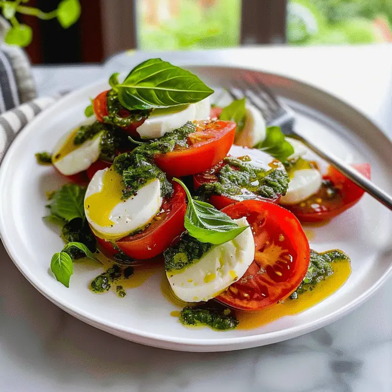 Tomato Mozzarella Pesto Salad