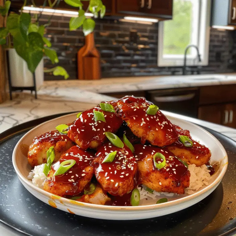 Sriracha Glazed Chicken Dish