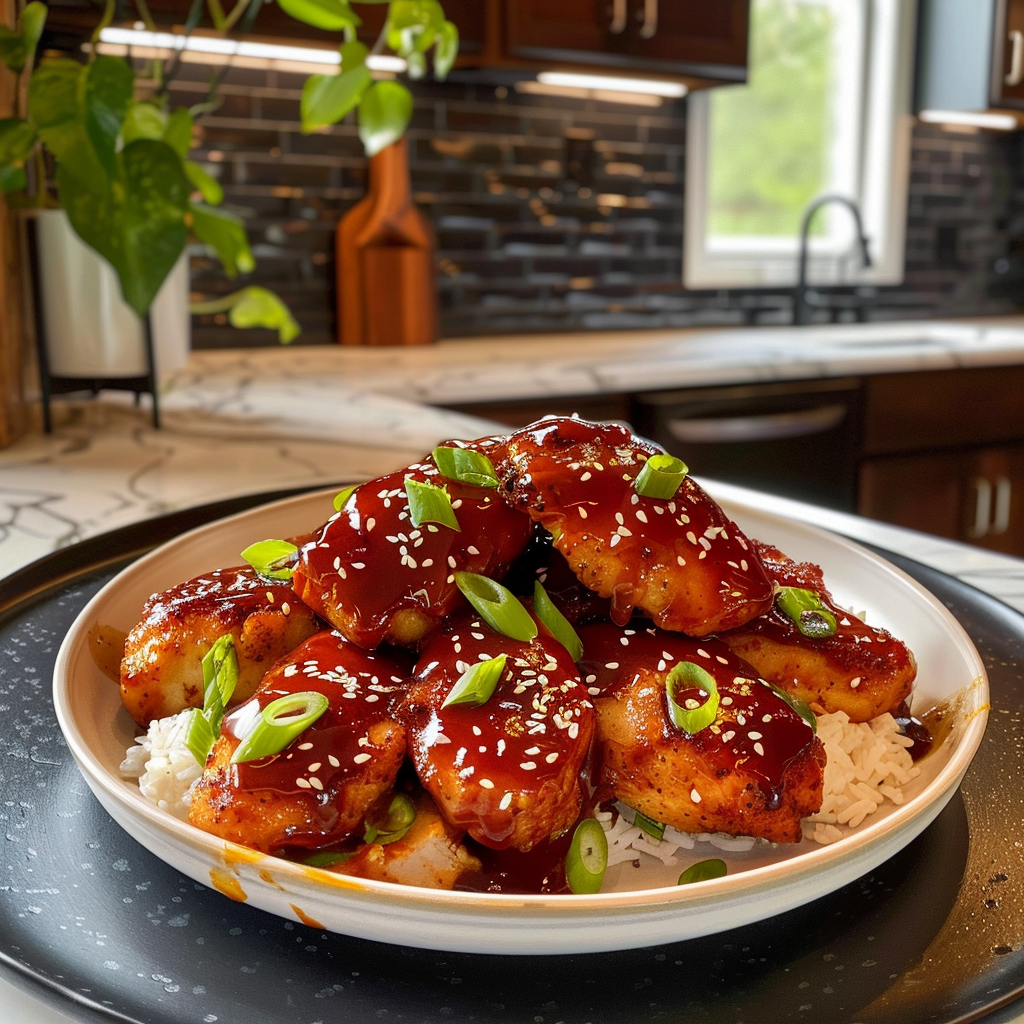 Sriracha Glazed Chicken Dish