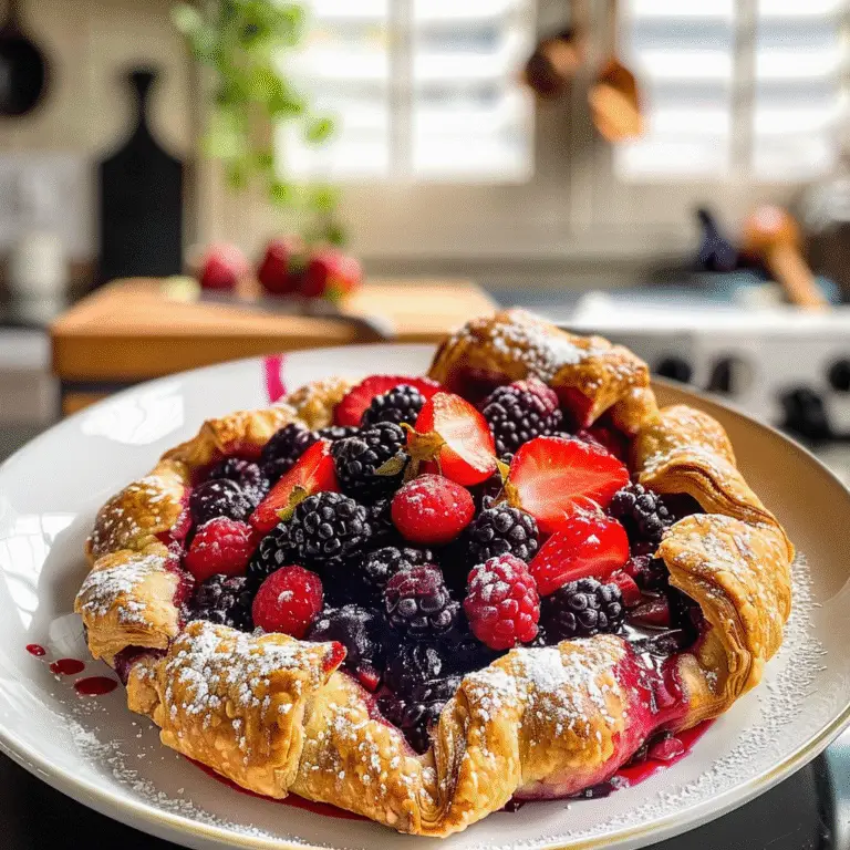 Mixed Berry Galette Fresh Berries Dessert