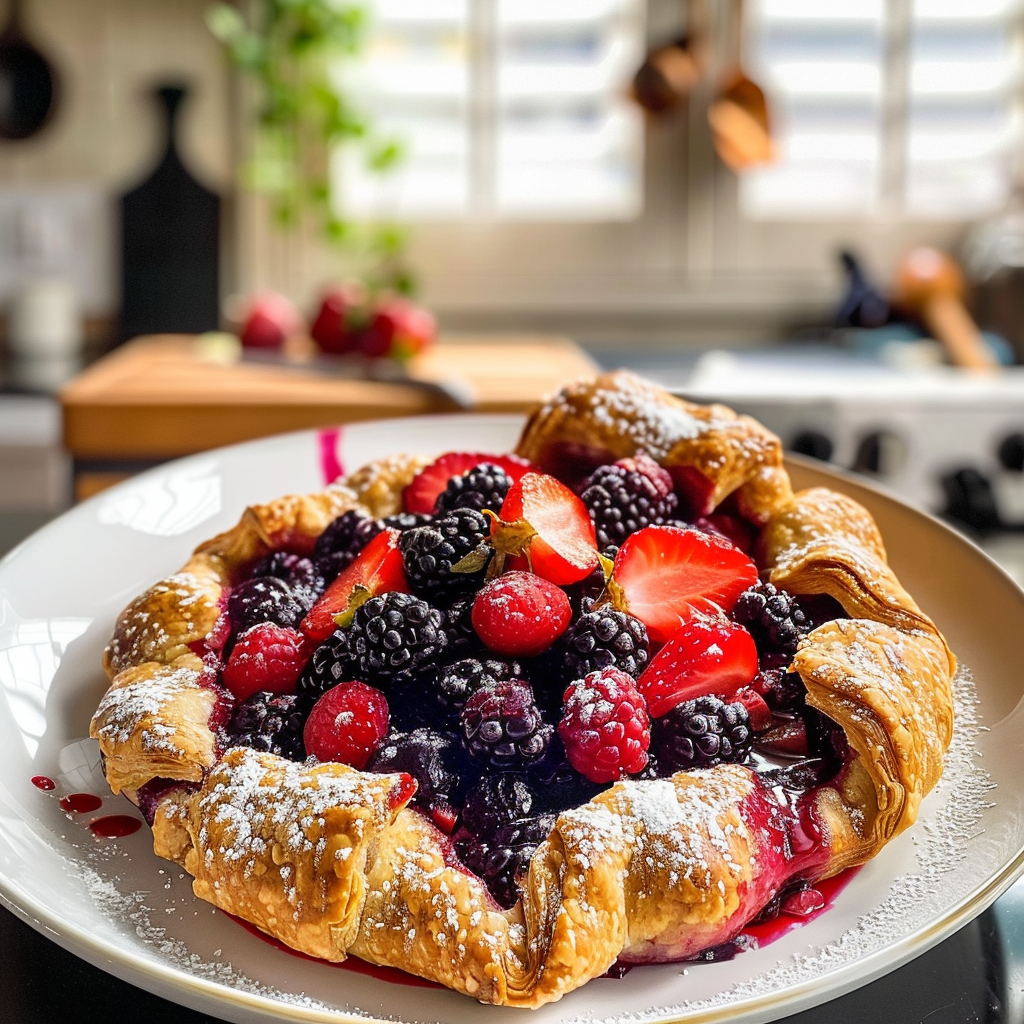 Mixed Berry Galette Fresh Berries Dessert