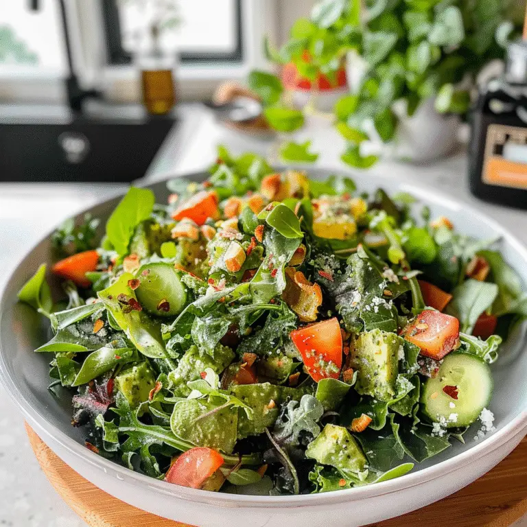 Green Goddess Salad with Fresh Ingredients