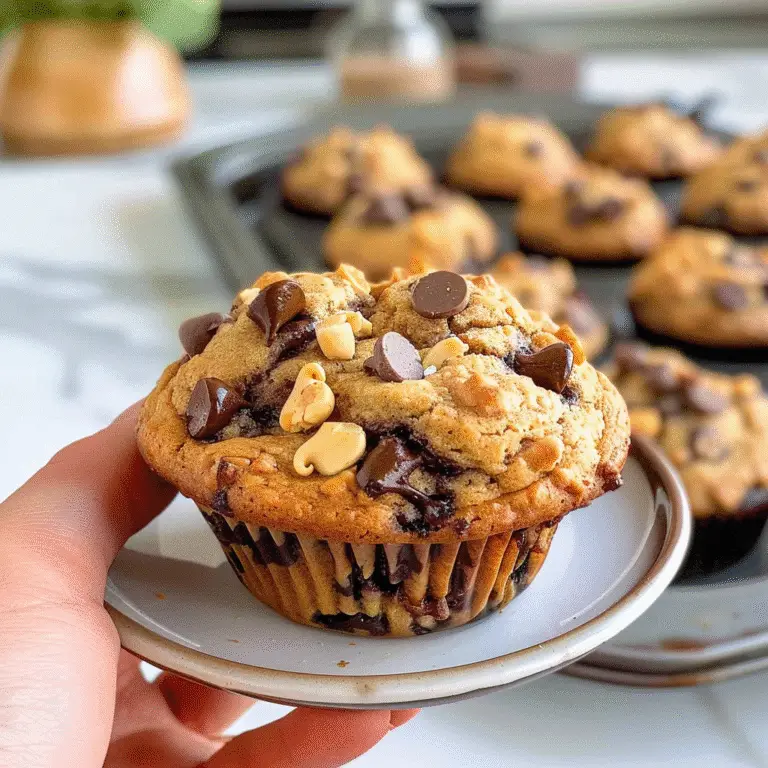 Banana Chocolate Chip Muffins Freshly Baked